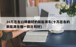 10万左右口碑最好的新能源车(十万左右的新能源车哪一款比较好)