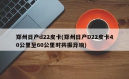 郑州日产d22皮卡(郑州日产D22皮卡40公里至60公里时共振异响)