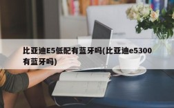 比亚迪E5低配有蓝牙吗(比亚迪e5300有蓝牙吗)