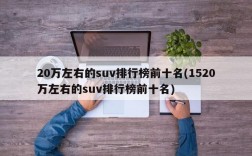 20万左右的suv排行榜前十名(1520万左右的suv排行榜前十名)