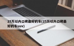 25万以内口碑最好的车(25万以内口碑最好的车suv)