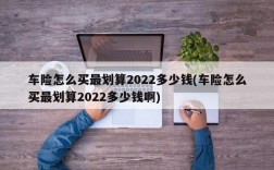 车险怎么买最划算2022多少钱(车险怎么买最划算2022多少钱啊)