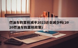 燃油车购置税减半2023还会减少吗(2020燃油车购置税政策)