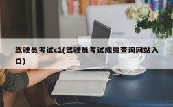 驾驶员考试c1(驾驶员考试成绩查询网站入口)