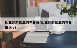 比亚迪新能源汽车价格(比亚迪新能源汽车价格suv)