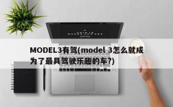 MODEL3有驾(model 3怎么就成为了最具驾驶乐趣的车?)